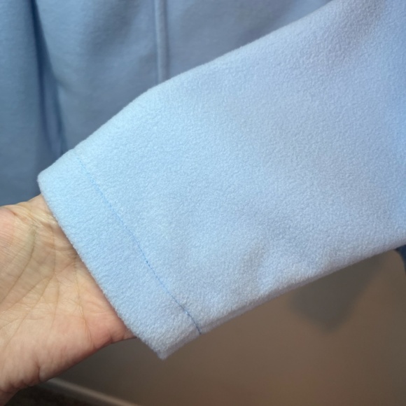 Natural Reflections Women's Full Zip Fleece Jacket Light Blue Zip Pockets Medium - Picture 7 of 14